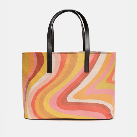 Marble Melt Leather Tote