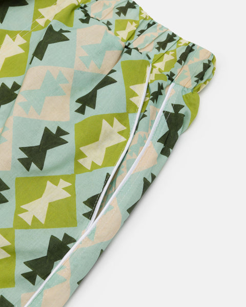 Chessboard Check Silk PJ Bottoms