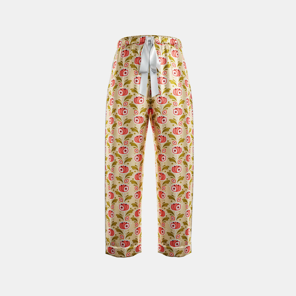 Eye Opening Florals Silk PJ Bottoms