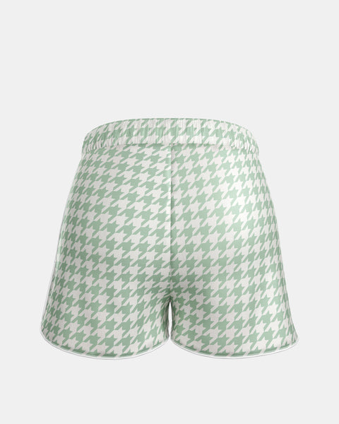 Blue Skies Houndstooth Silk PJ Shorts