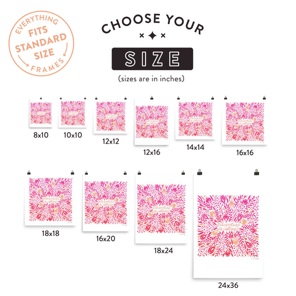 Adventure is Calling – Pink Palette • Art Print