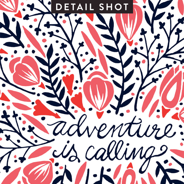 Adventure is Calling – Red & Black Palette • Art Print