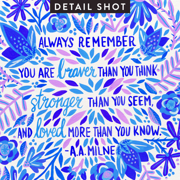 Always Remember – Indigo Palette • Art Print