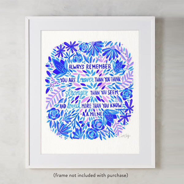 Always Remember – Indigo Palette • Art Print