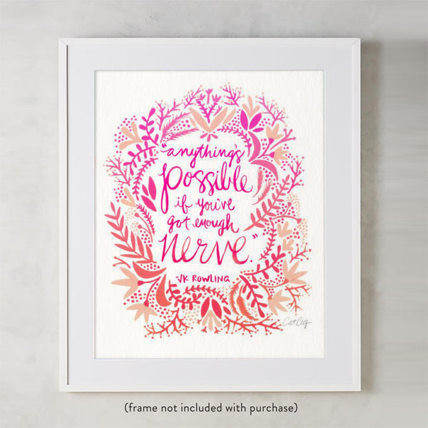 Anything’s Possible – Pink Ombré Palette • Art Print