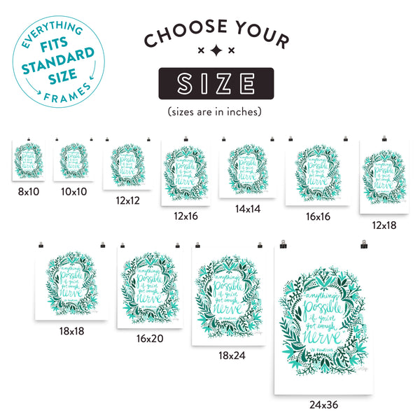 Anything’s Possible – Turquoise & Teal Palette • Art Print