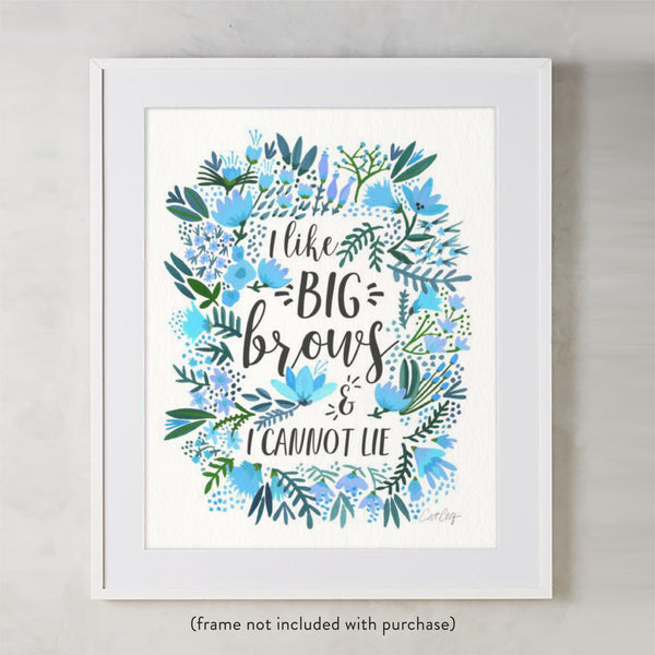 Big Brows – Blue Palette • Art Print