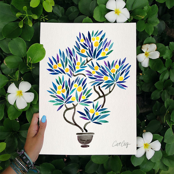 Bonsai Fruit Tree – Little Lemons • Art Print