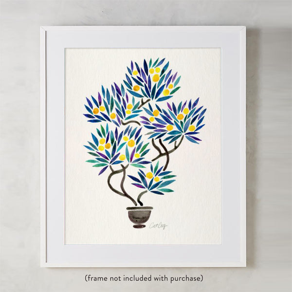 Bonsai Fruit Tree – Little Lemons • Art Print