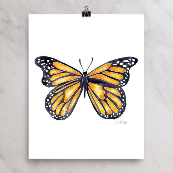 Butterfly – Monarch Orange Palette • Art Print