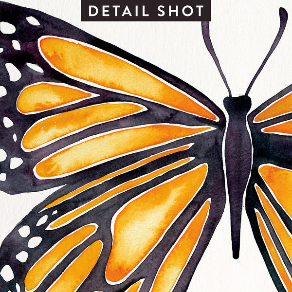 Butterfly – Monarch Orange Palette • Art Print