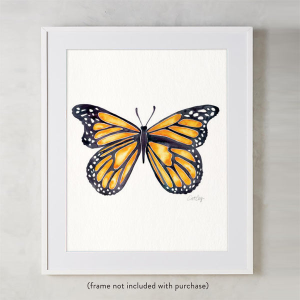 Butterfly – Monarch Orange Palette • Art Print