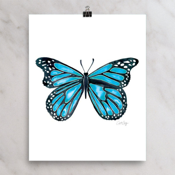 Butterfly – Blue Palette • Art Print