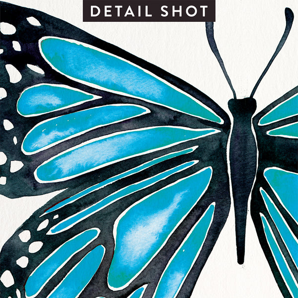 Butterfly – Blue Palette • Art Print