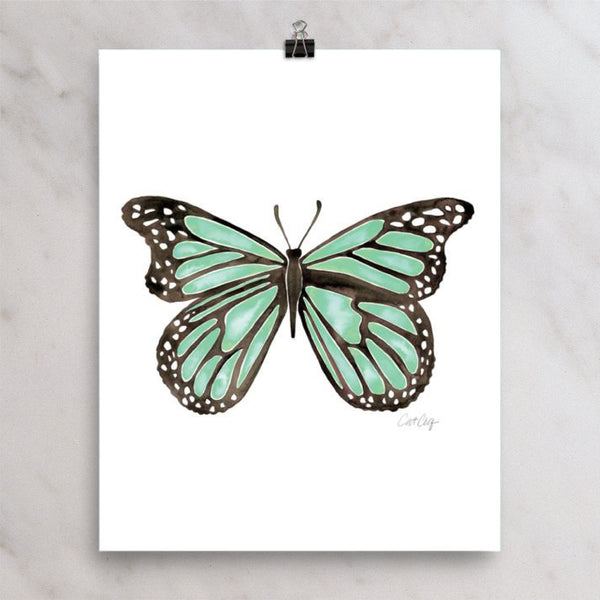 Butterfly – Mint Palette • Art Print