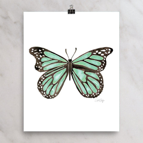 Butterfly – Mint Palette • Art Print