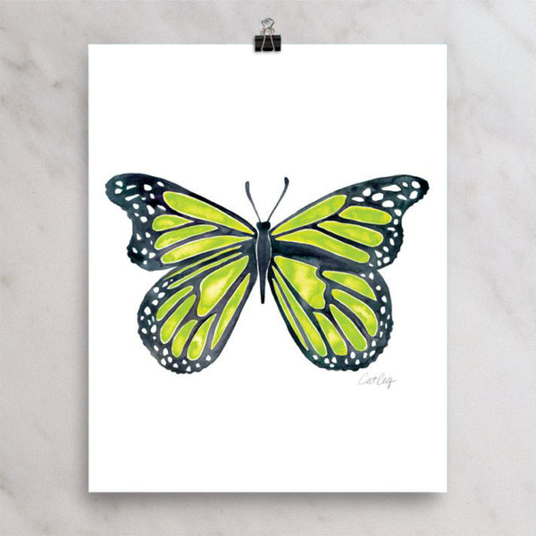 Butterfly – Lime Palette • Art Print