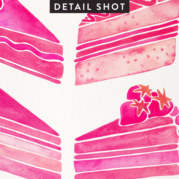 Cake Slices – Pink Ombré Palette • Art Print