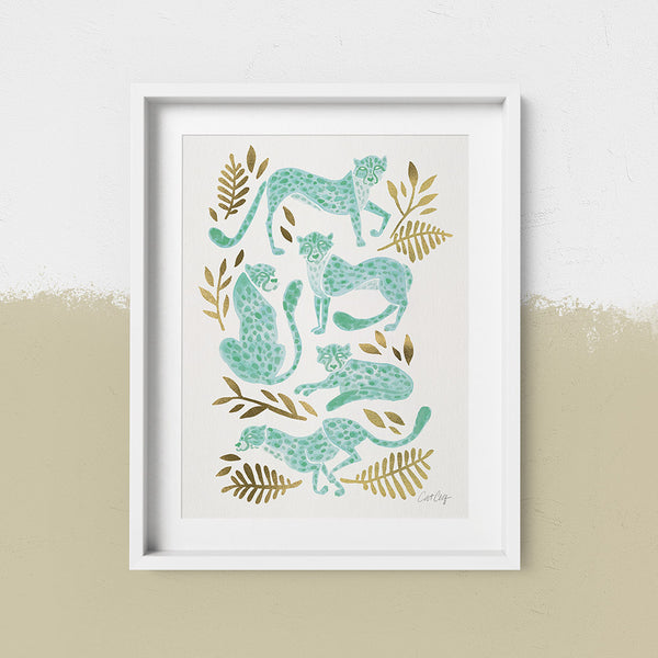 Cheetah Collection - Mint Gold