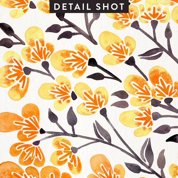 Cherry Blossoms – Yellow Palette • Art Print