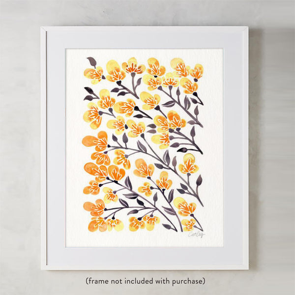Cherry Blossoms – Yellow Palette • Art Print