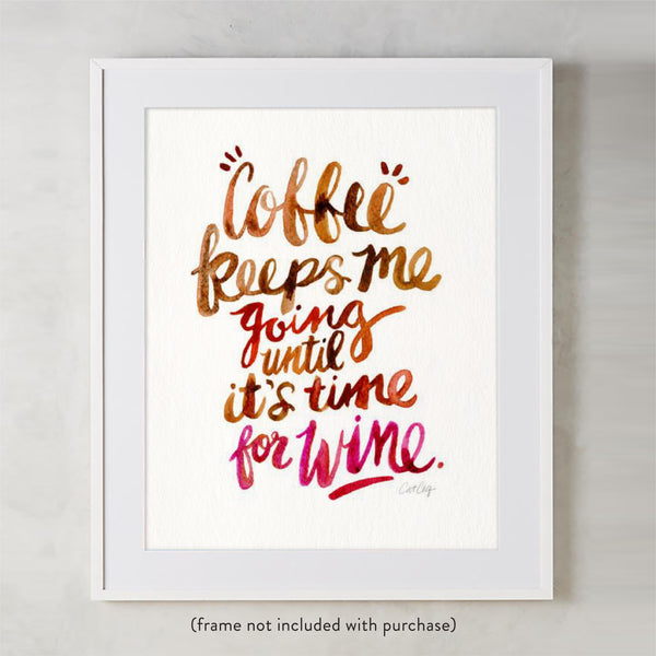 Coffee & Wine – Ombré Palette • Art Print