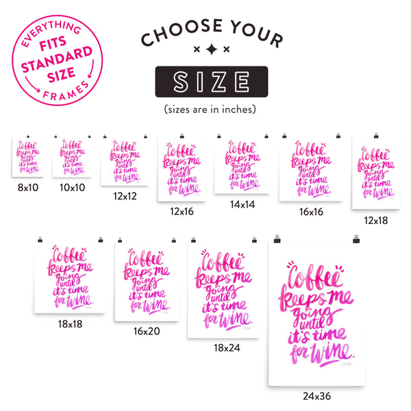 Coffee & Wine – Pink Palette • Art Print