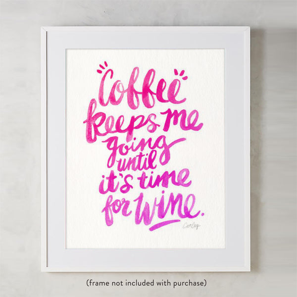 Coffee & Wine – Pink Palette • Art Print