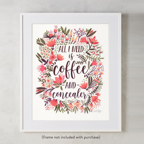 Coffee & Concealer – Vintage Palette • Art Print
