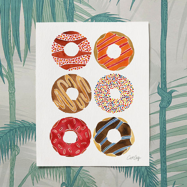Half Dozen Donuts – Rainbow Palette • Art Print