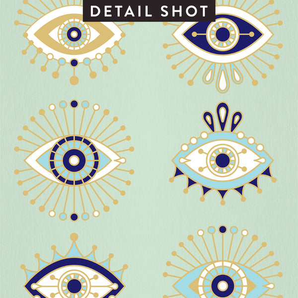 Evil Eyes – Mint Palette • Art Print