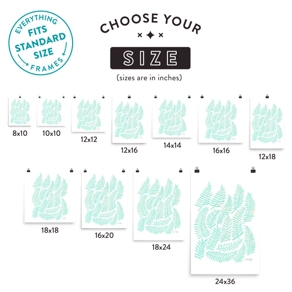 Fronds – Mint Palette • Art Print