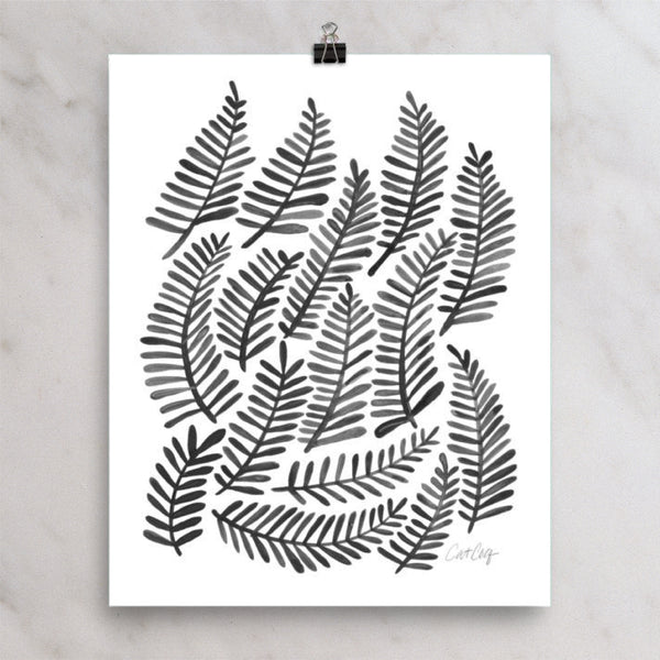 Fronds – Black Palette • Art Print