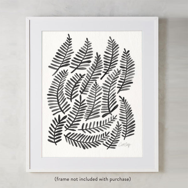 Fronds – Black Palette • Art Print