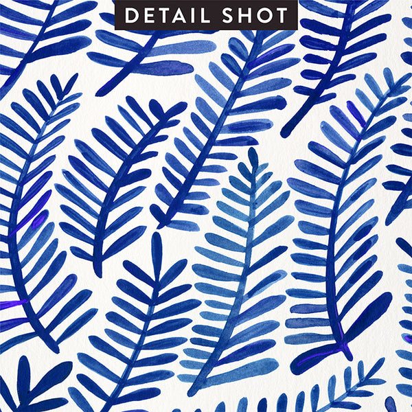 Fronds – Navy Palette • Art Print