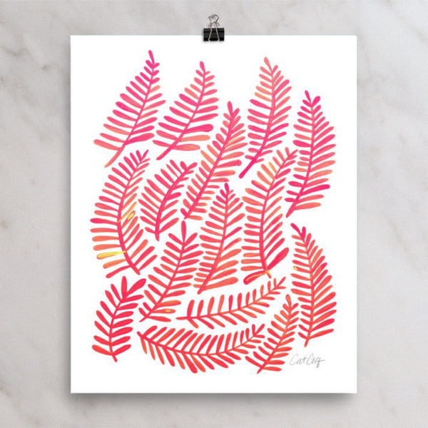 Fronds – Pink Palette • Art Print