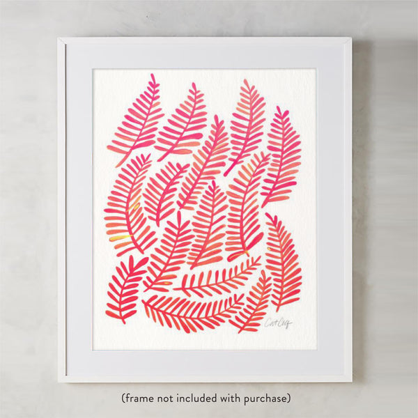 Fronds – Pink Palette • Art Print