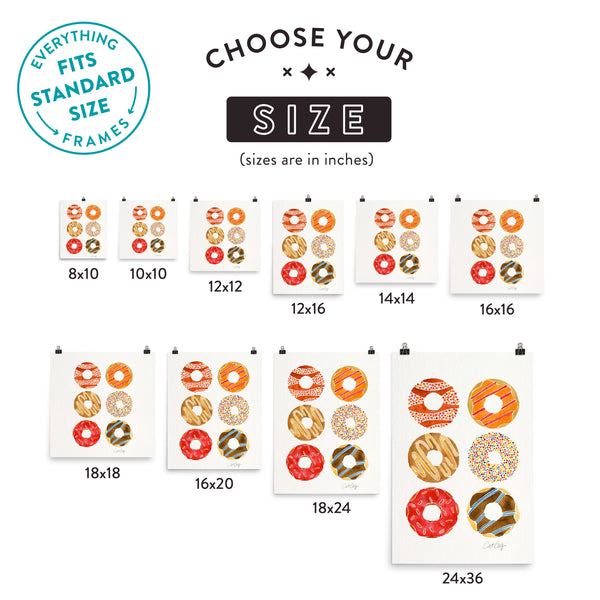 Half Dozen Donuts – Rainbow Palette • Art Print