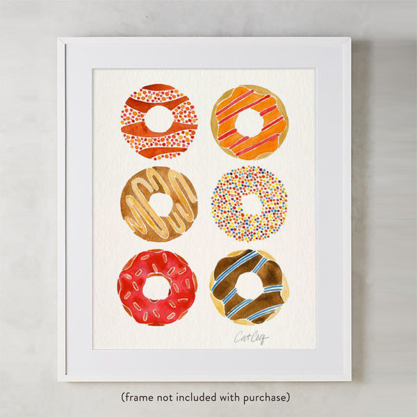 Half Dozen Donuts – Rainbow Palette • Art Print