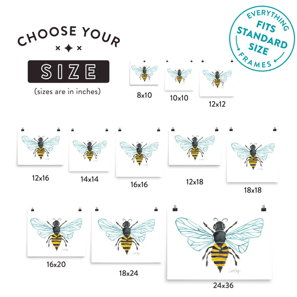 Honey Bee •  Art Print