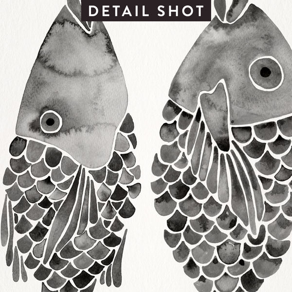 Indonesian Fish – Black Palette • Art Print