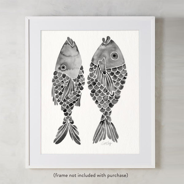 Indonesian Fish – Black Palette • Art Print