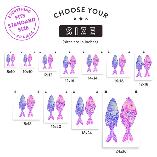 Indonesian Fish – Mermaid Palette • Art Print