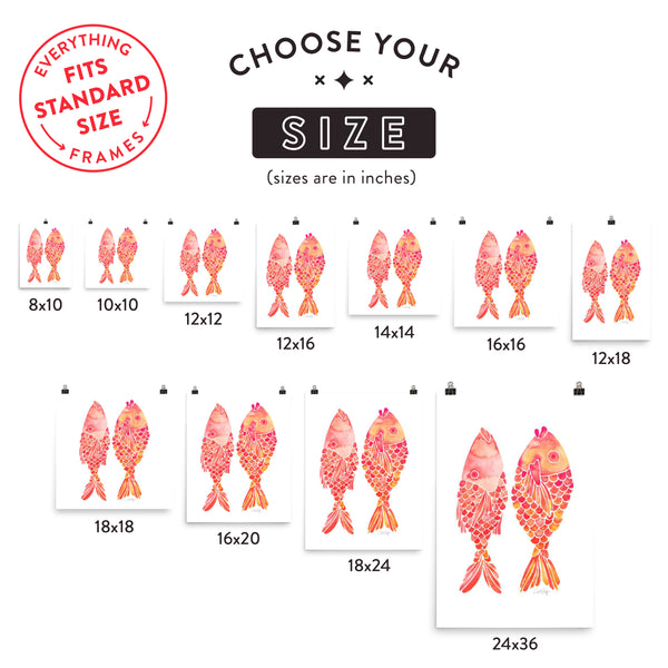 Indonesian Fish – Coral Palette • Art Print