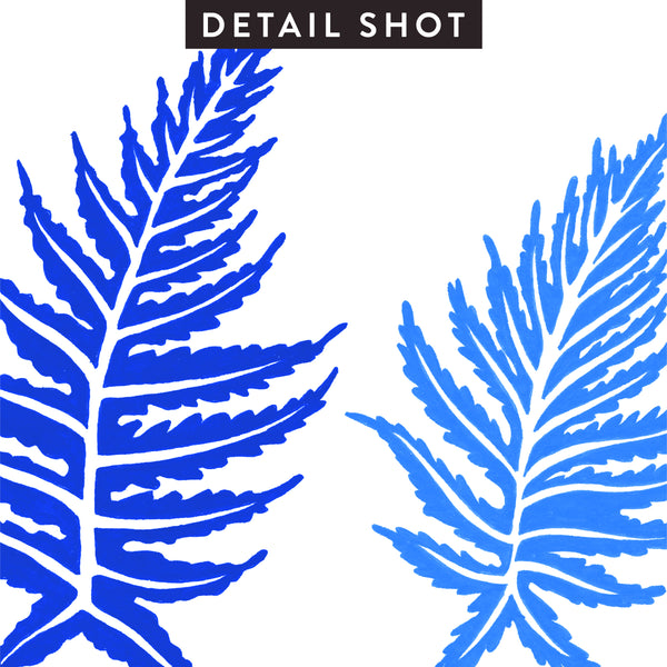 Inked Ferns – Blue Ombré Ink • Art Print