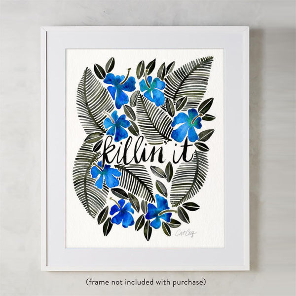 Killin' It – Navy & Black Palette • Art Print