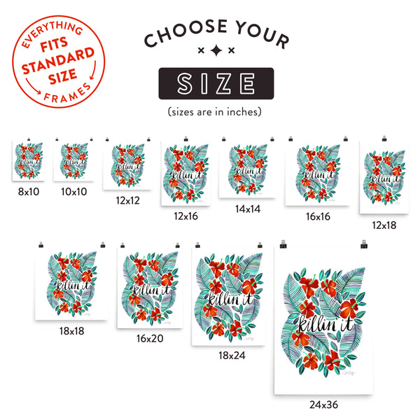 Killin' It – Red & Green Palette • Art Print