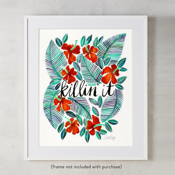 Killin' It – Red & Green Palette • Art Print