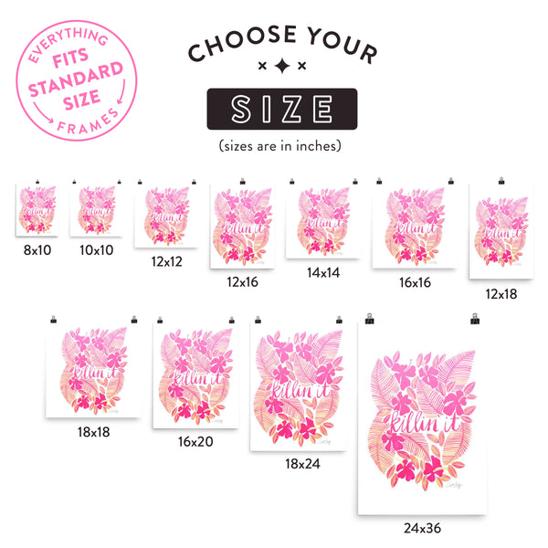 Killin' It – Pink Ombré Palette • Art Print