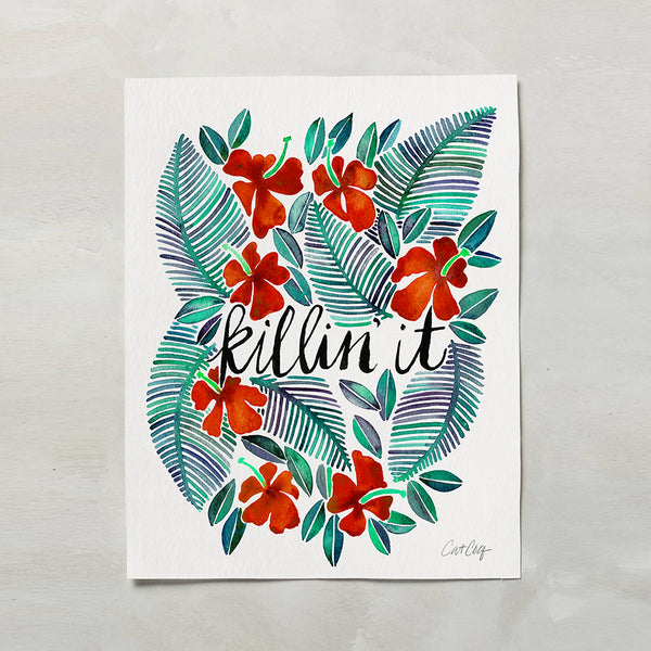 Killin' It – Red & Green Palette • Art Print
